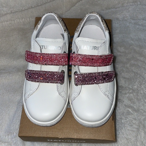 NWT Naturino HASSELT 2 VL. Leather and Glitter Girls Sneakers - Picture 10 of 16